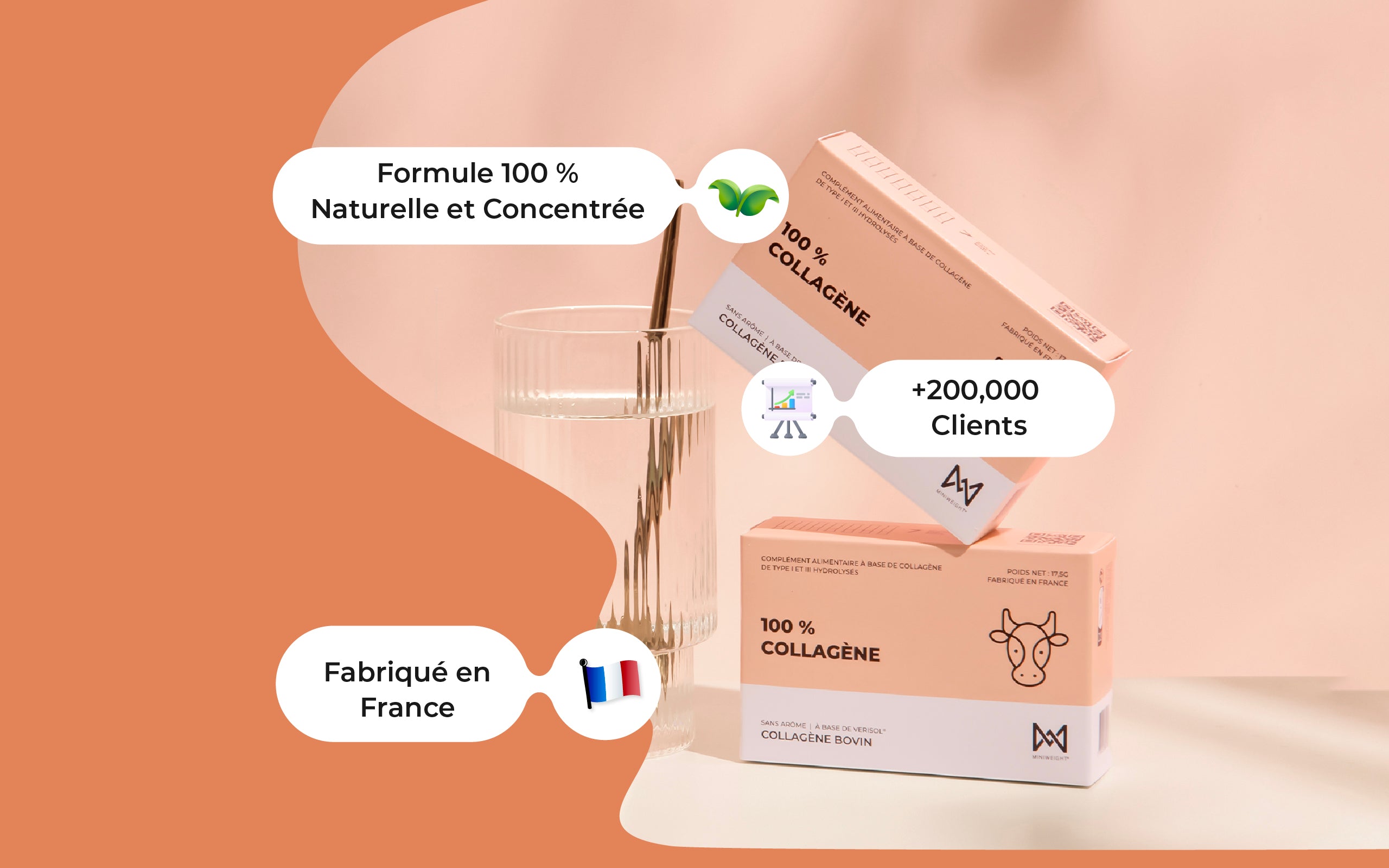 100 % Collagène Bovin - Format Pratique
