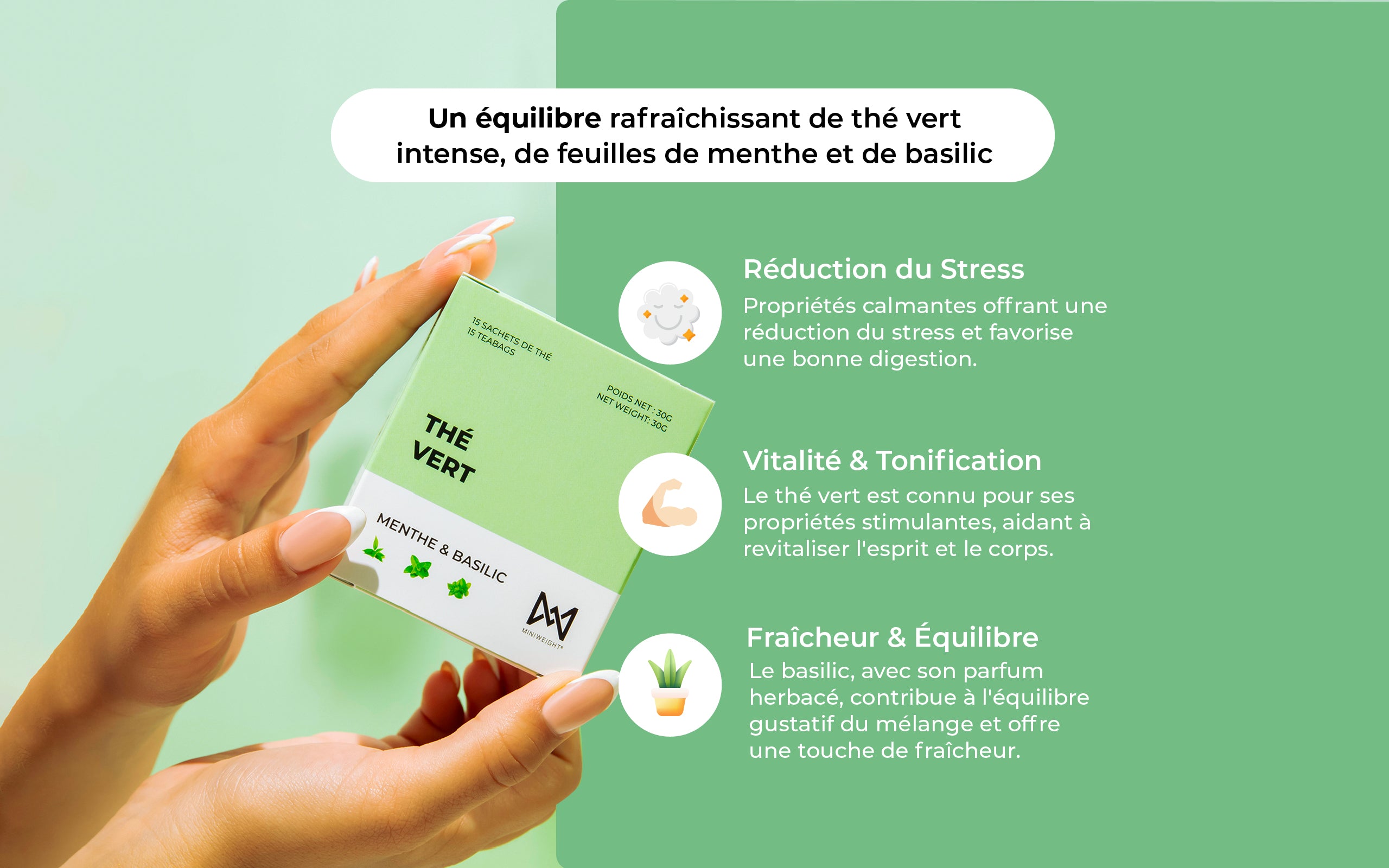 Thé Antioxydant - Menthe Yuzu Basilic