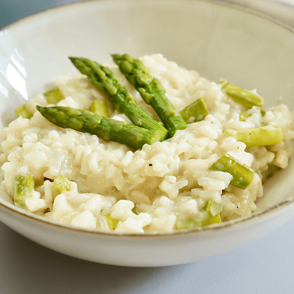 Risotto aux asperges avec collagne Risotto aux asperges avec collagne
