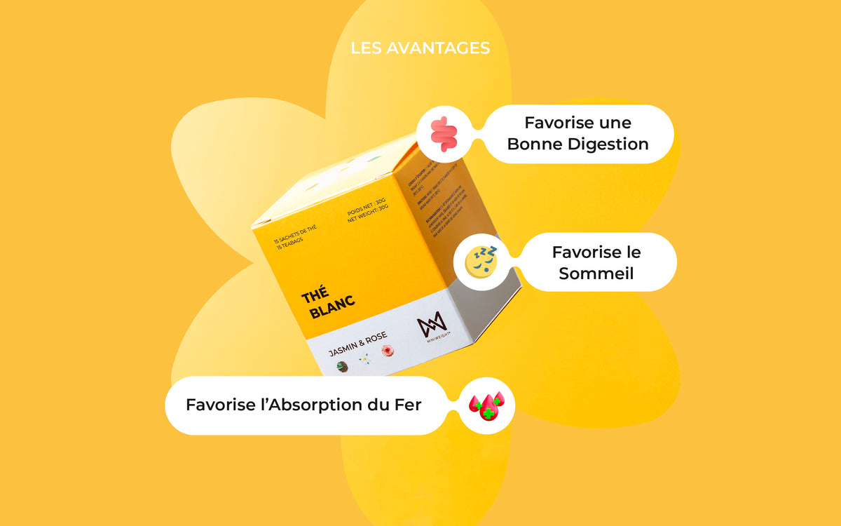 Thé Blanc Drainant - Jasmin & Rose